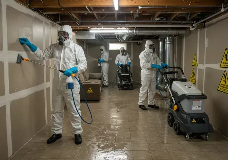 Basement Moisture Removal and Structural Drying process in Apalachicola, FL